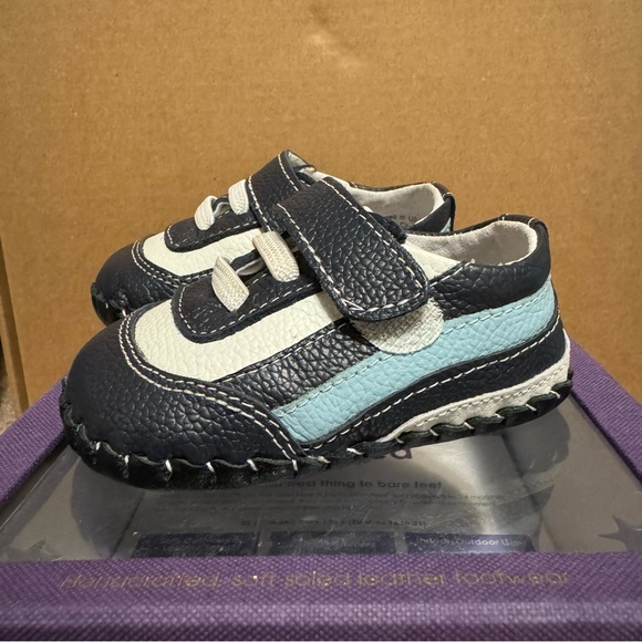 Pediped Josh Navy White Sneaker Size 0-6m - Picture 3 of 8
